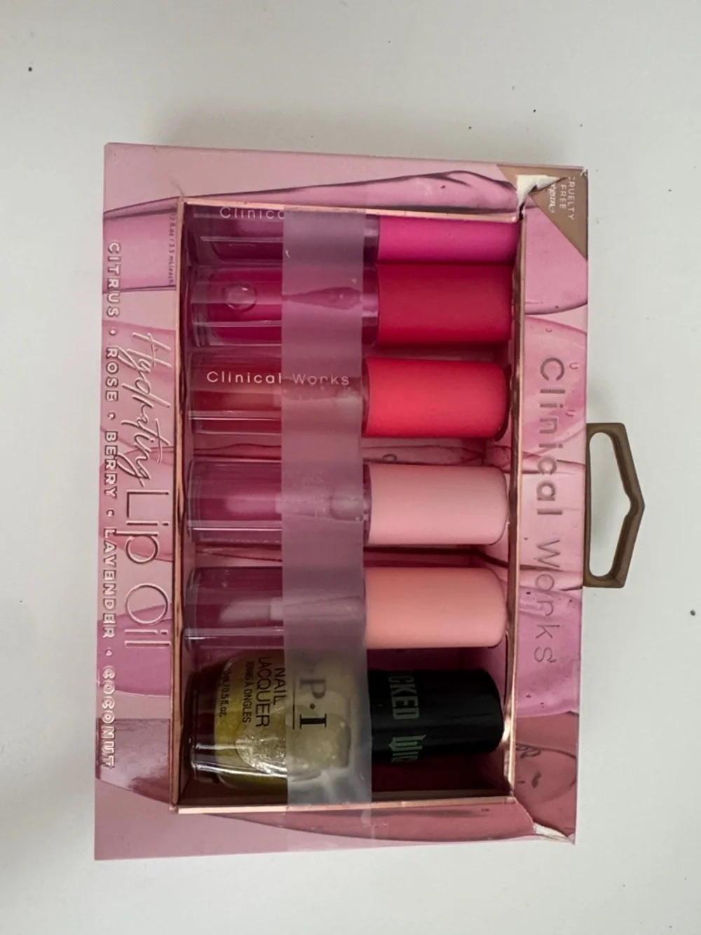Clinical Works Pink Lip Oil & Nail Polish Set